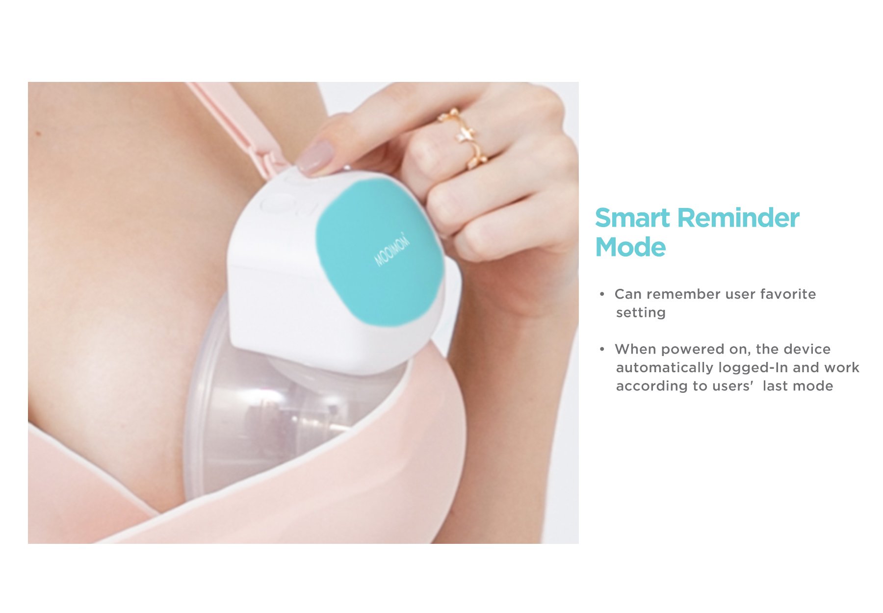 MOOIMOM Hands-Free Electric Breast Pump M2 description image