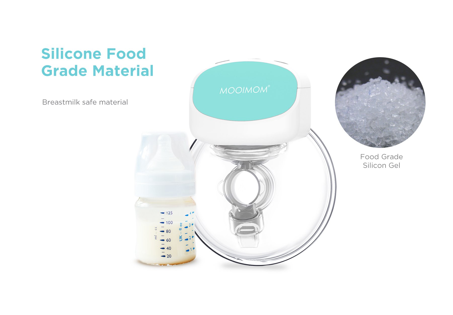 MOOIMOM Hands-Free Electric Breast Pump M2 description image