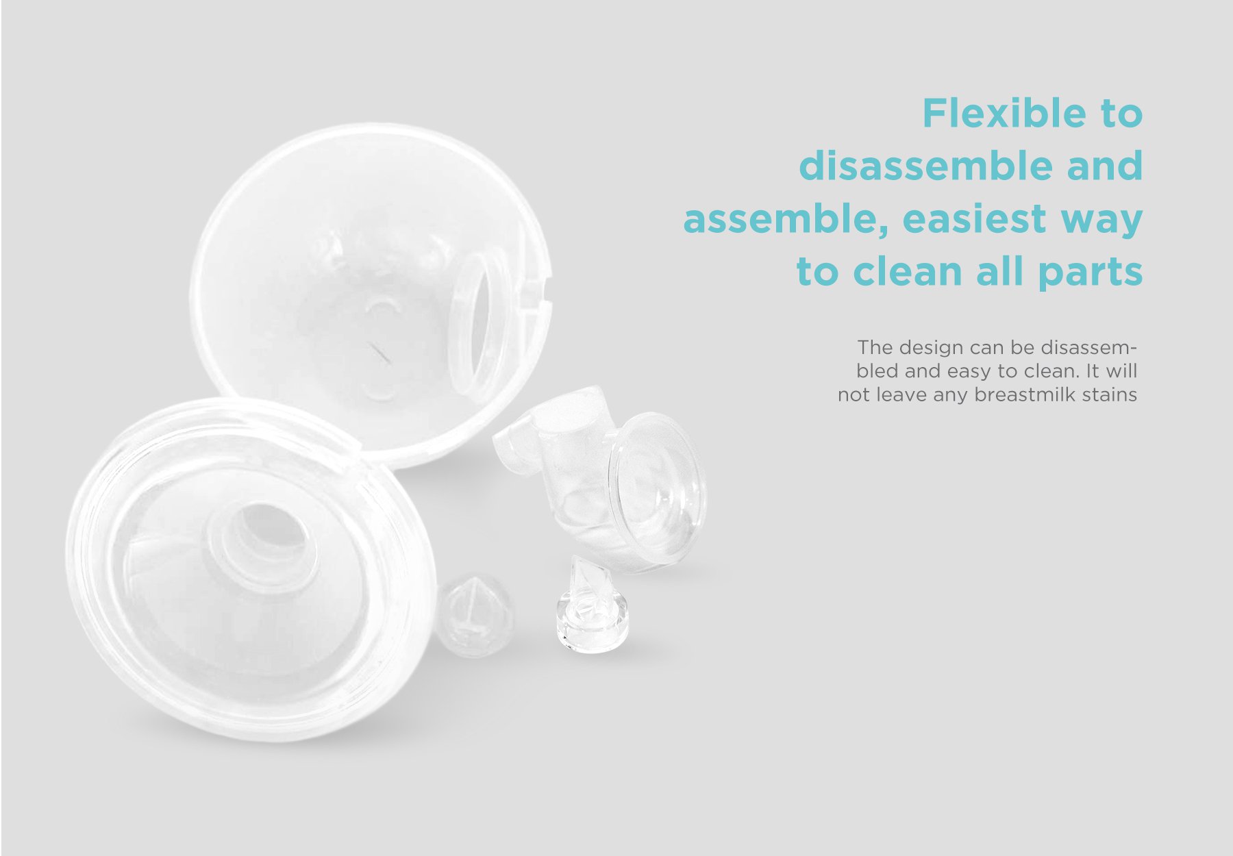 MOOIMOM Hands-Free Electric Breast Pump M2 description image