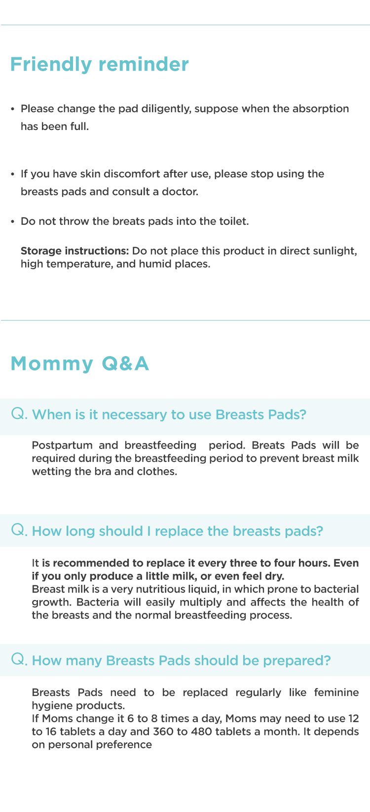 MOOIMOM Disposable Breast Pads (12pcs) description image