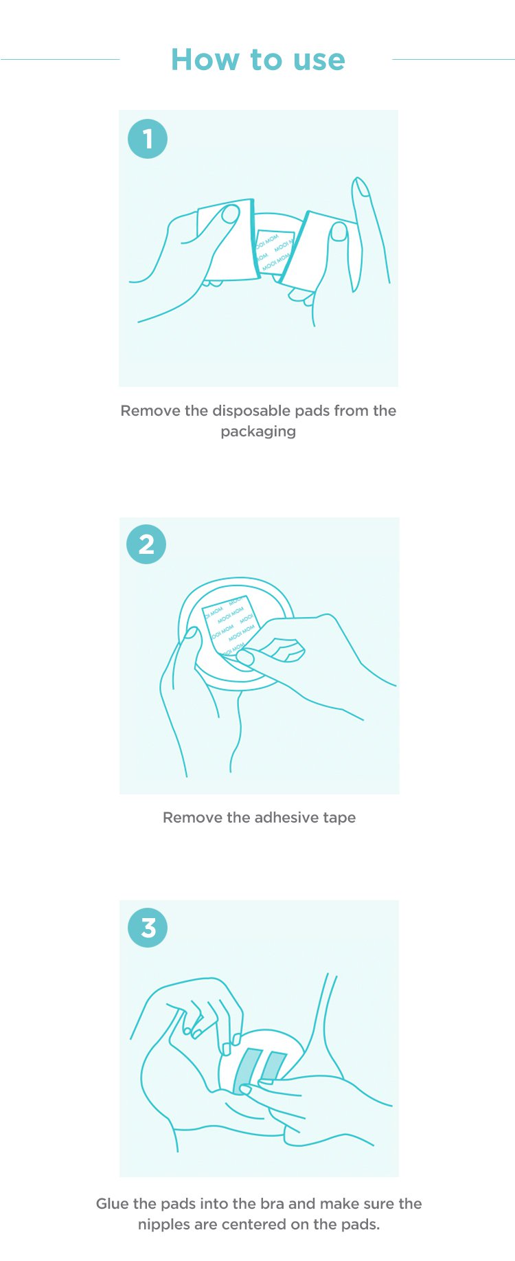 MOOIMOM Disposable Breast Pads (12pcs) description image