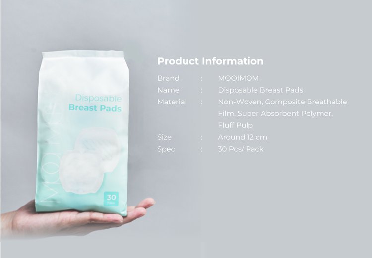 MOOIMOM Disposable Breast Pads (30pcs) description image