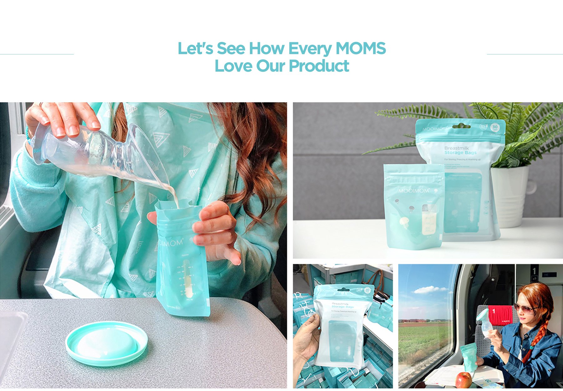 MOOIMOM Breastmilk Storage Bags 120ml (150pcs) description image