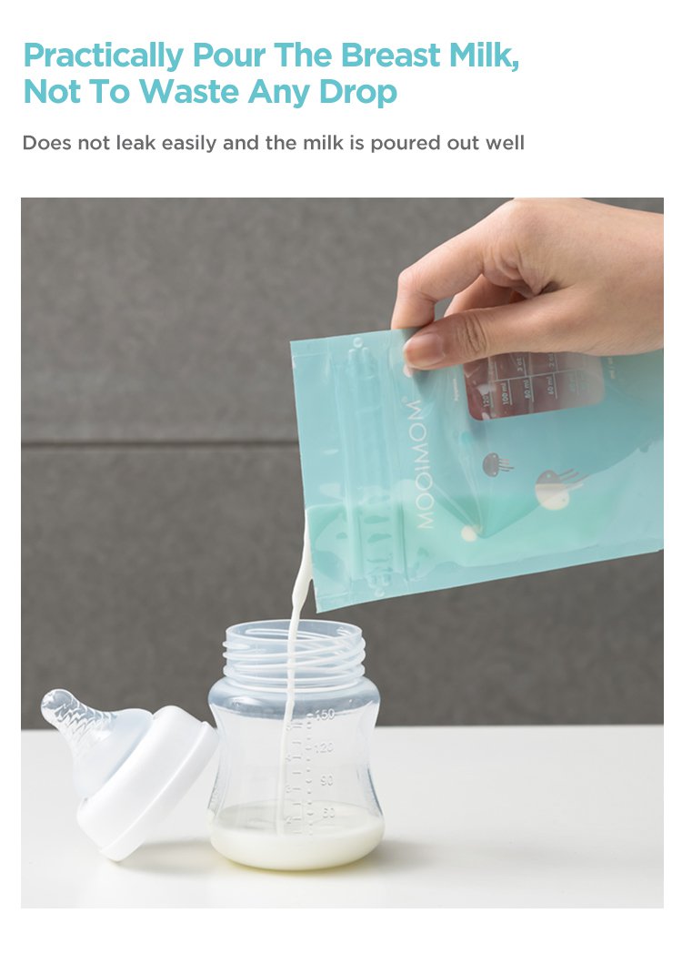 MOOIMOM Breastmilk Storage Bags 120ml (150pcs) description image