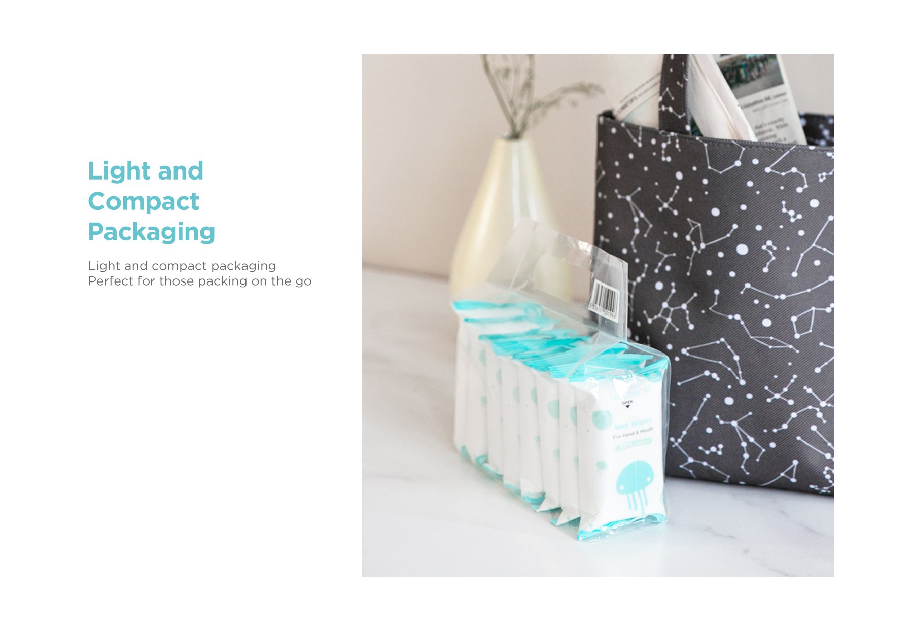 MOOIMOM Baby Wet Wipes with EDI Water (8pack) description image