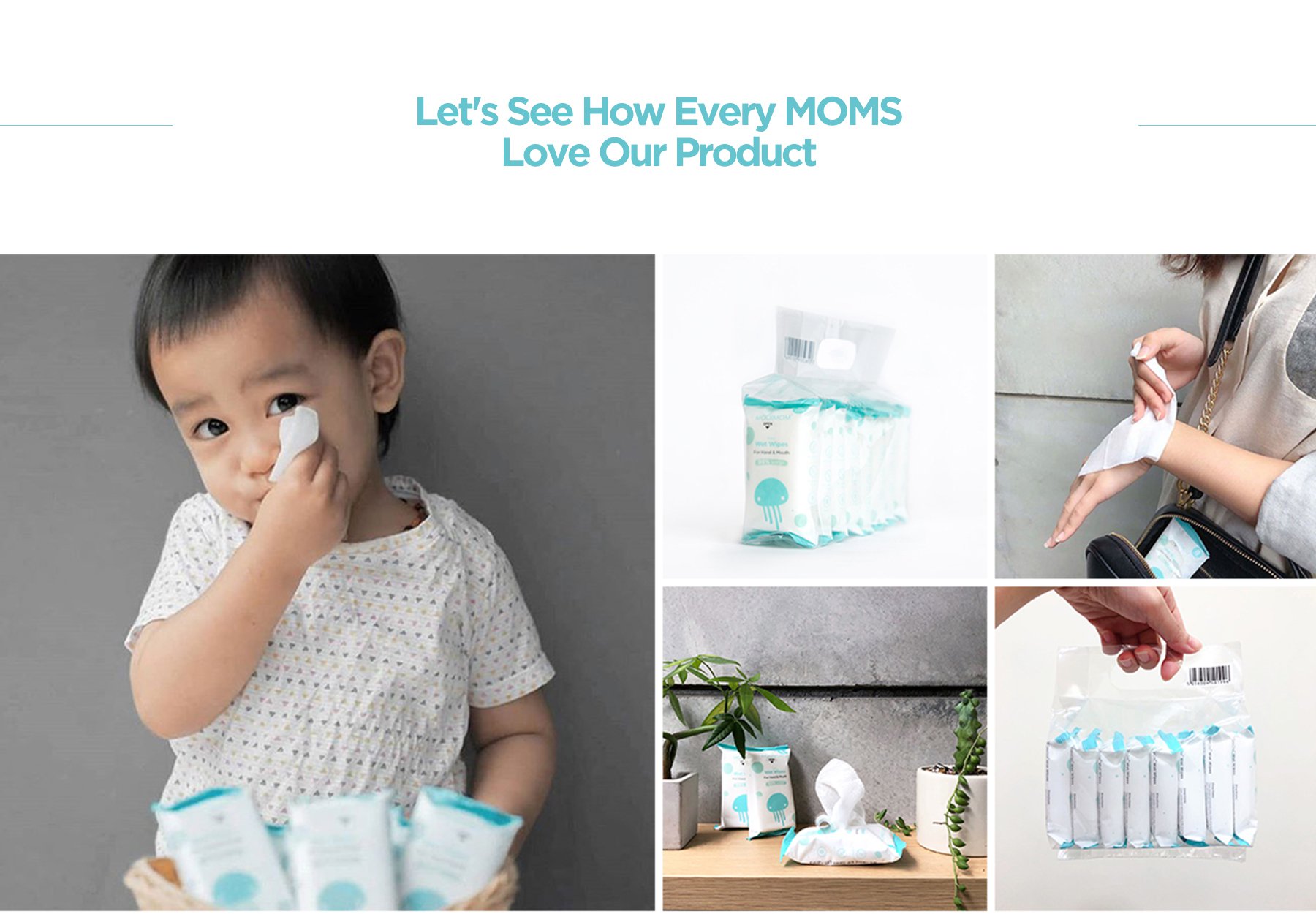 MOOIMOM Baby Wet Wipes with EDI Water (8pack) description image