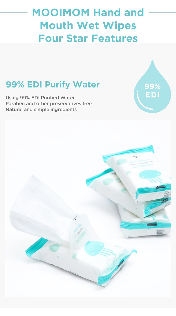 MOOIMOM Baby Wet Wipes with EDI Water (8pack) description image