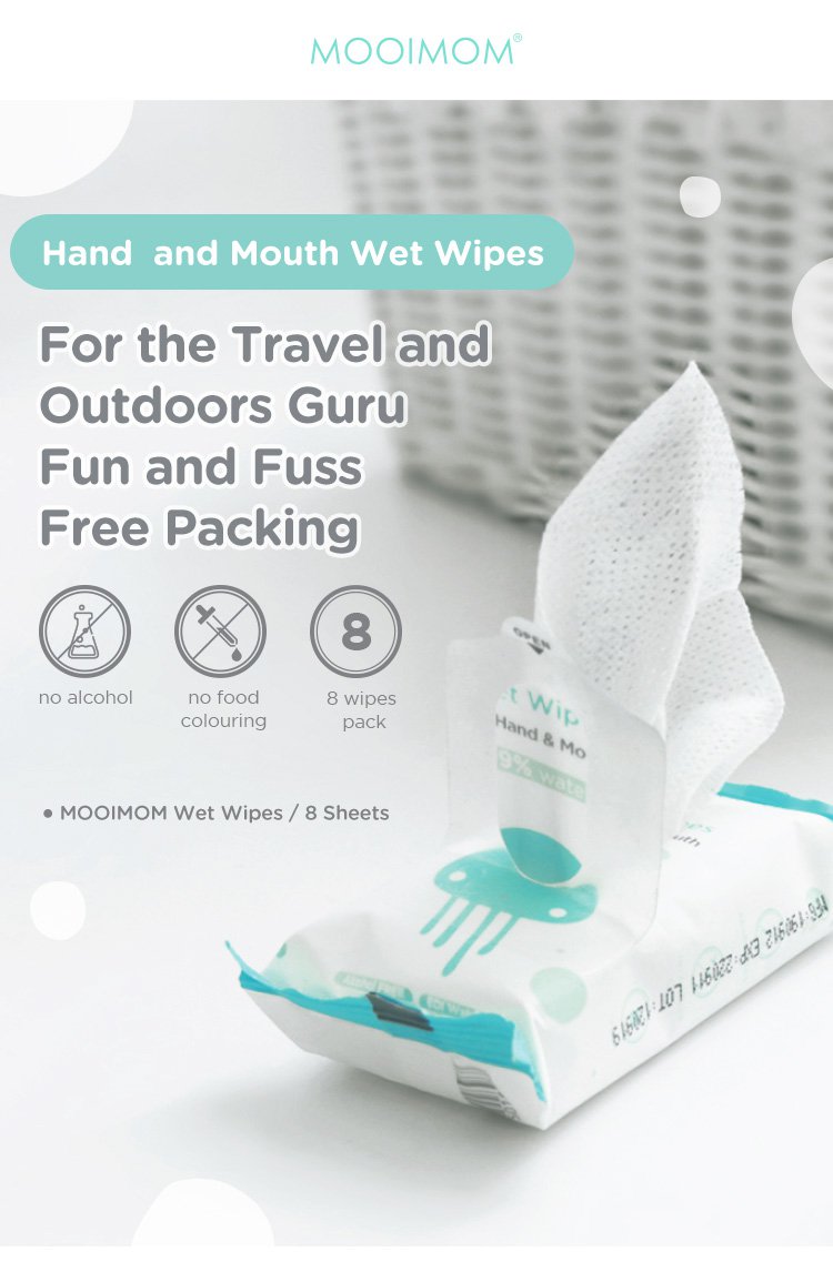 MOOIMOM Baby Wet Wipes with EDI Water (8pack) description image