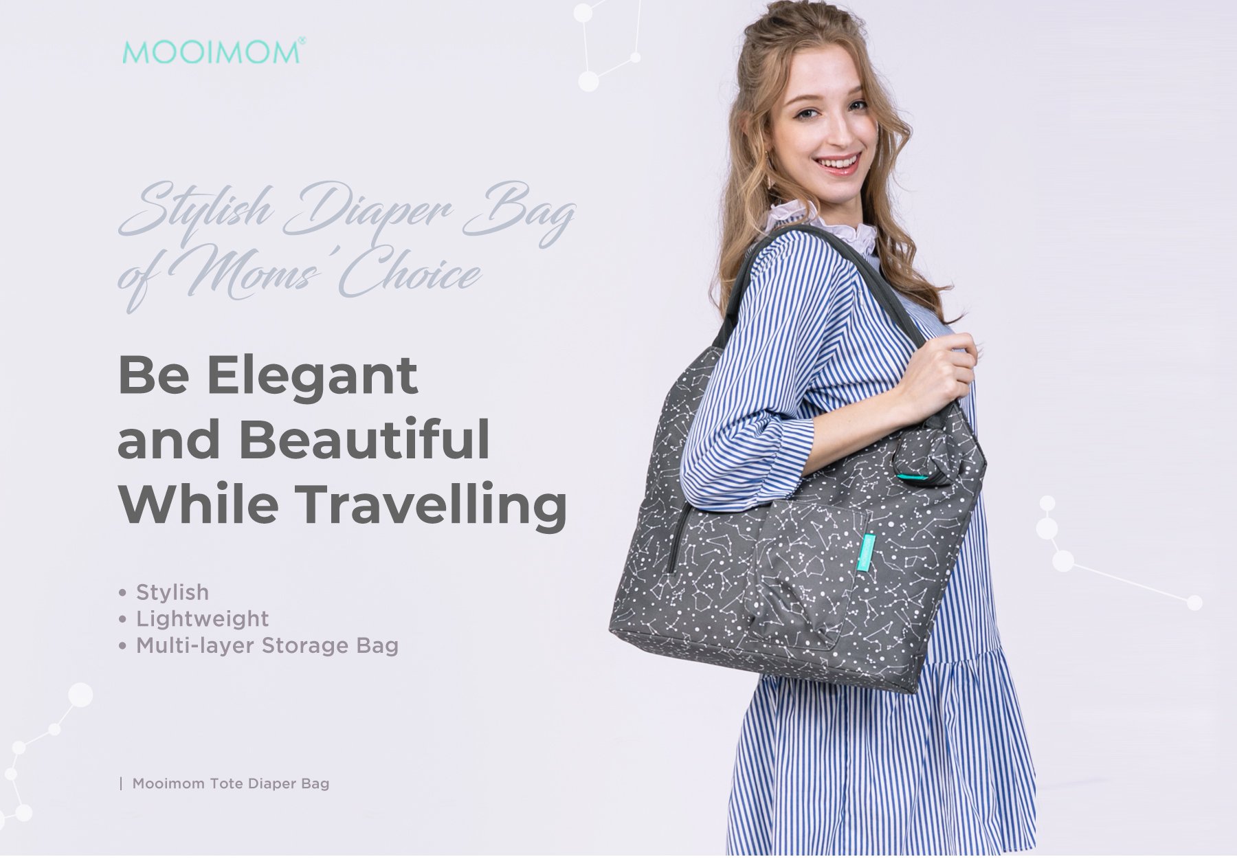 MOOIMOM Tote Diaper Bag description image