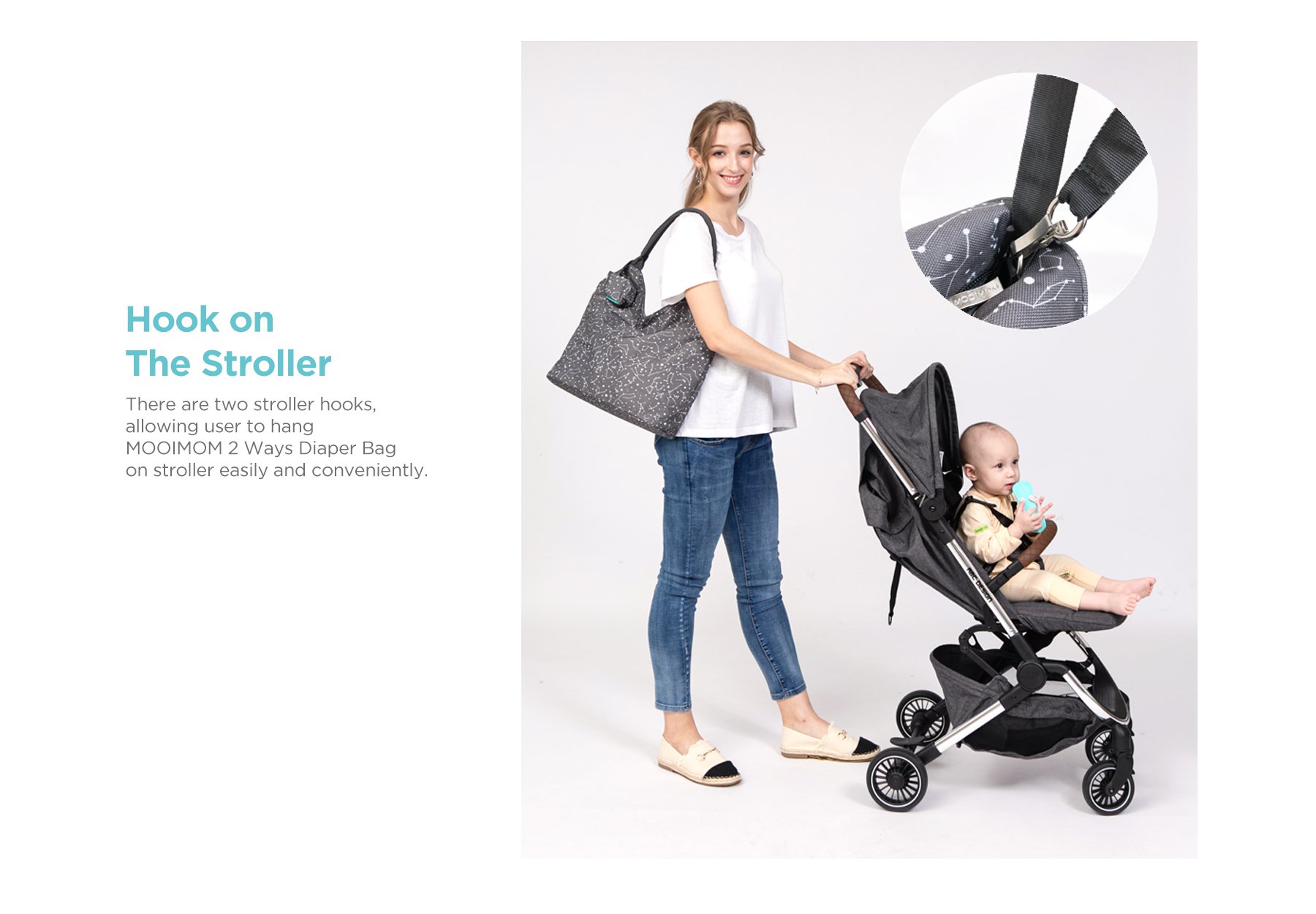 MOOIMOM Tote Diaper Bag description image