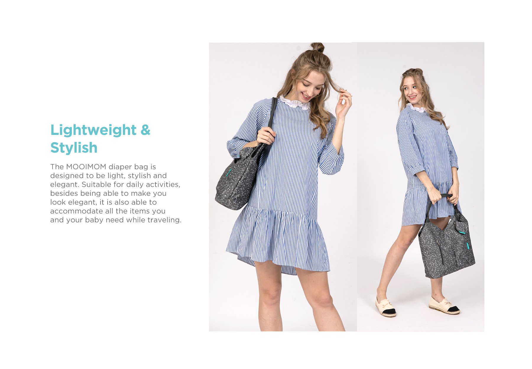 MOOIMOM Tote Diaper Bag description image
