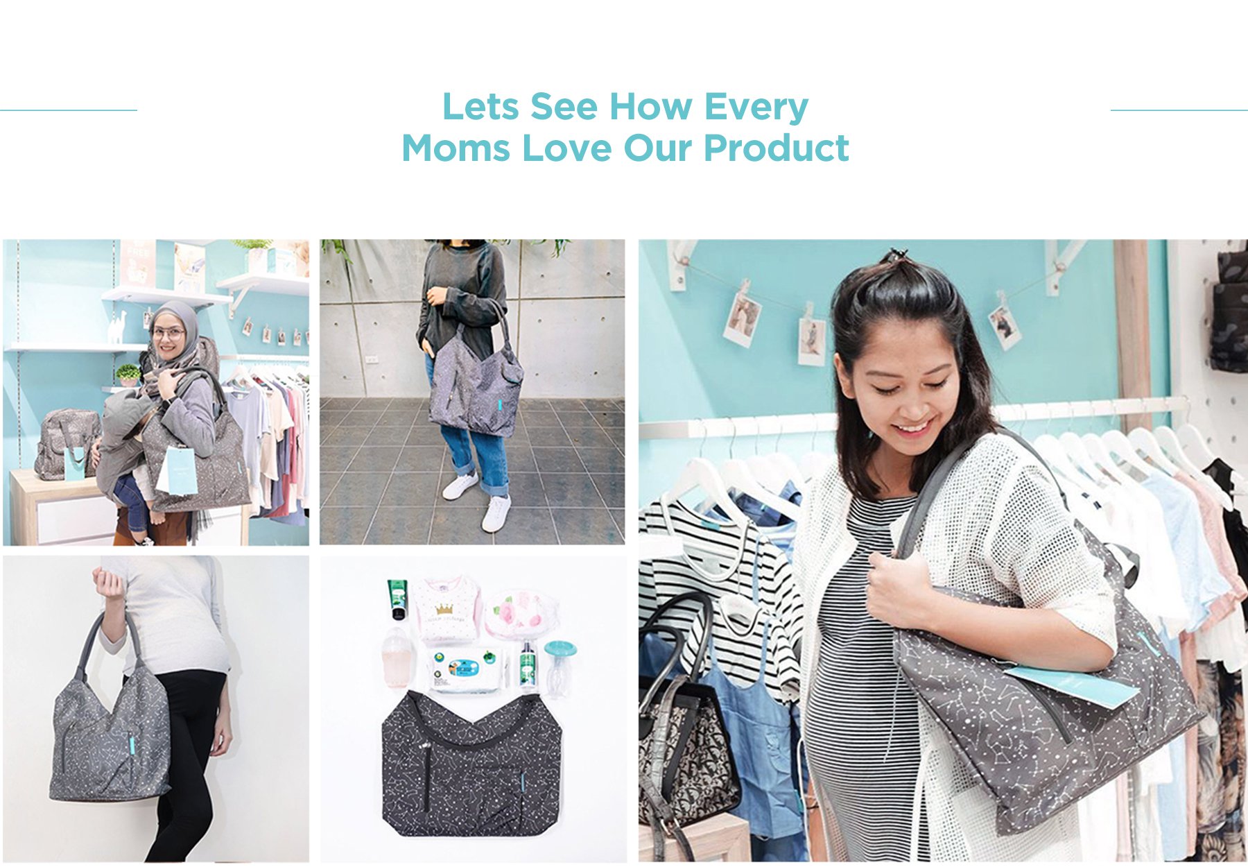 MOOIMOM Tote Diaper Bag description image