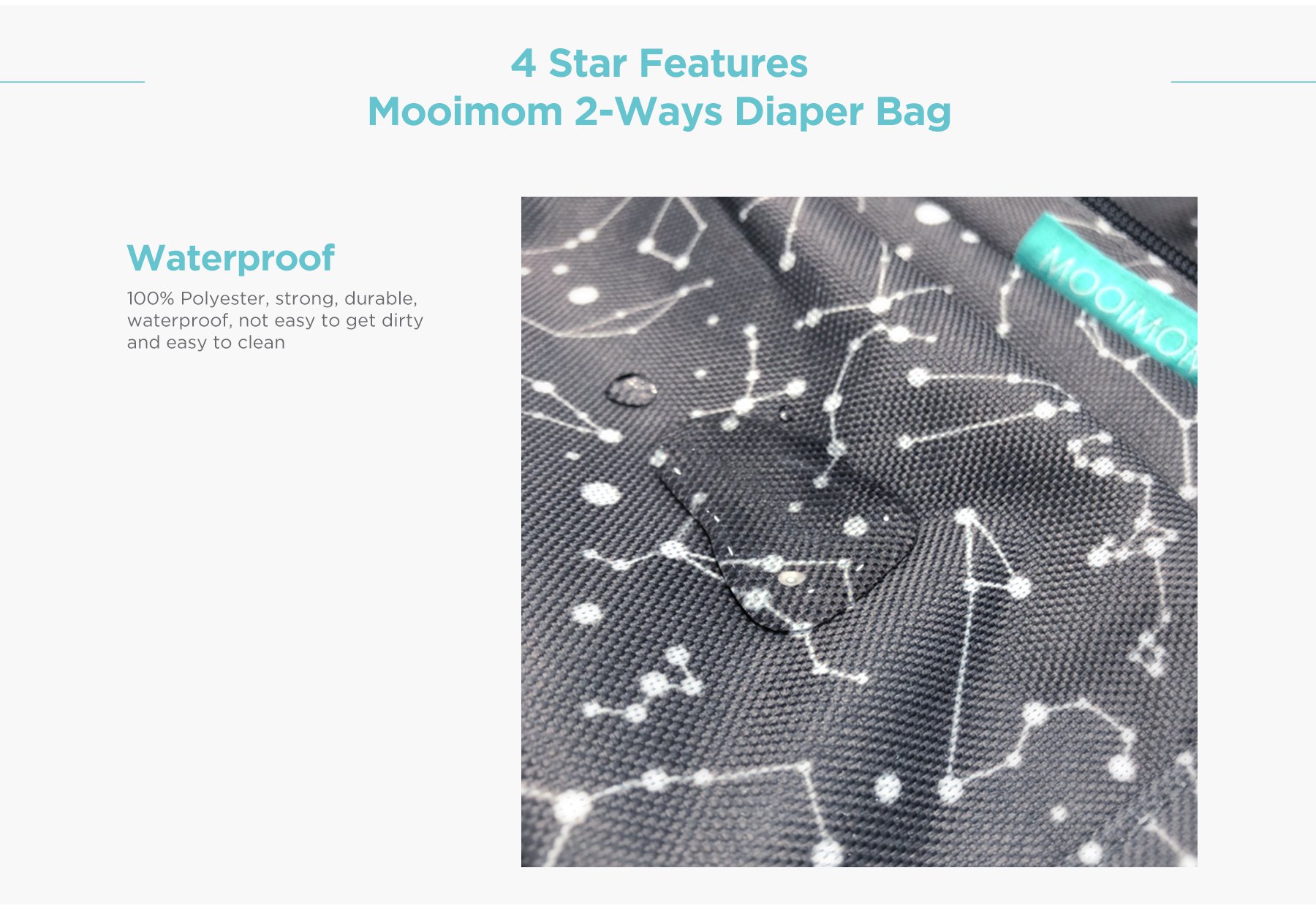 MOOIMOM Tote Diaper Bag description image