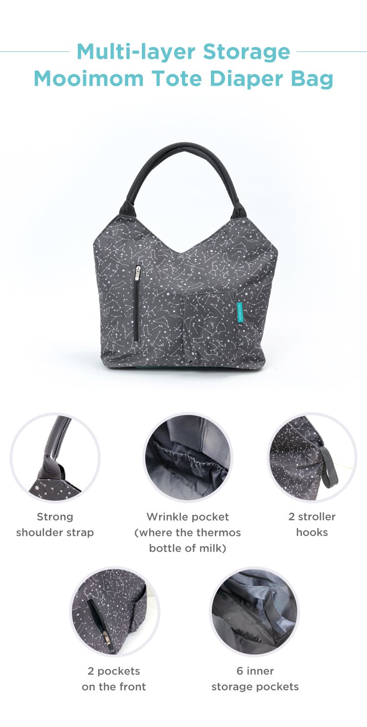 MOOIMOM Tote Diaper Bag description image