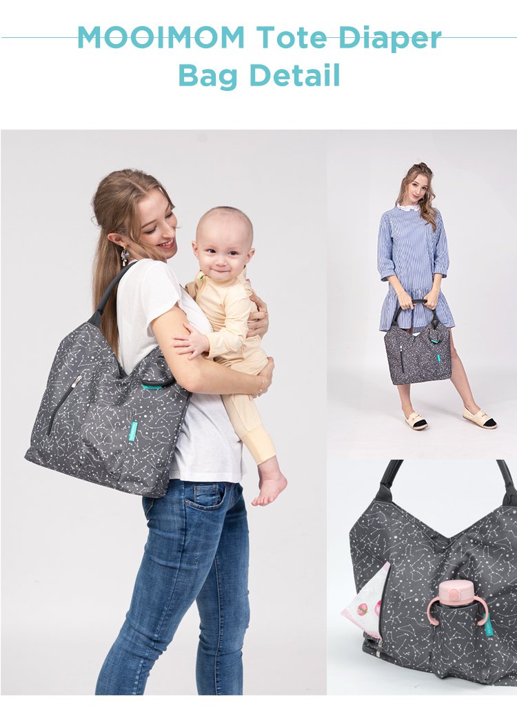 MOOIMOM Tote Diaper Bag description image