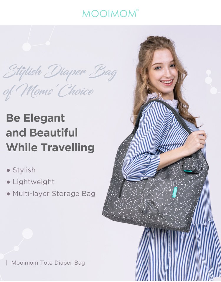 MOOIMOM Tote Diaper Bag description image