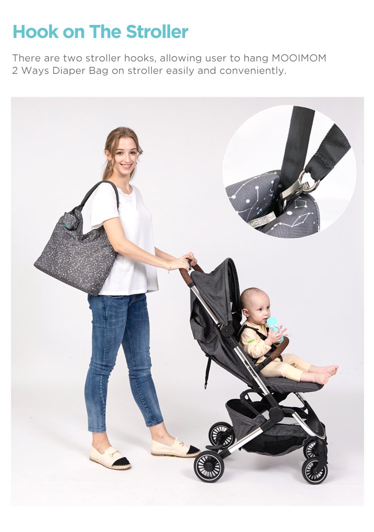 MOOIMOM Tote Diaper Bag description image