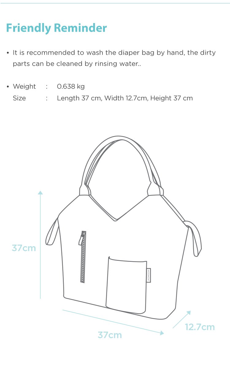 MOOIMOM Tote Diaper Bag description image