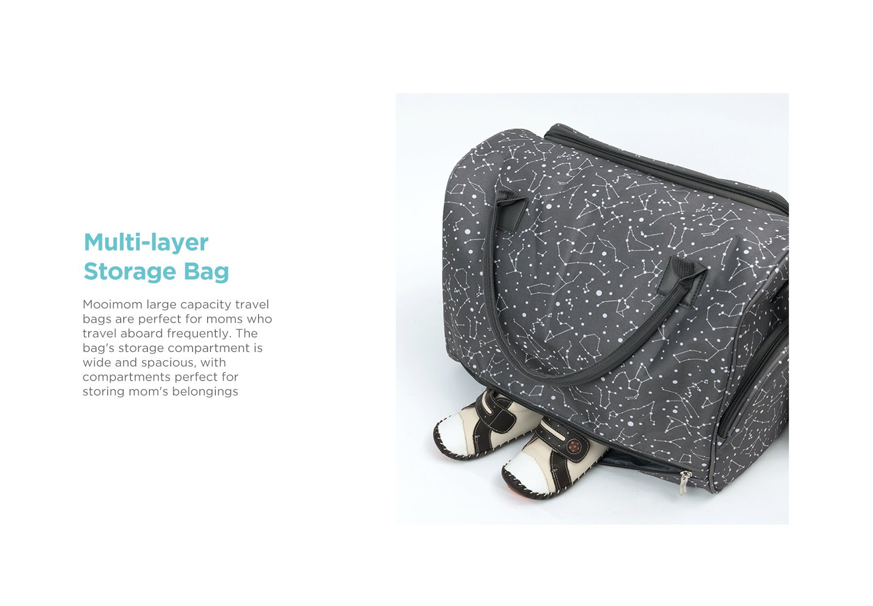 MOOIMOM Travel Diaper Bag description image