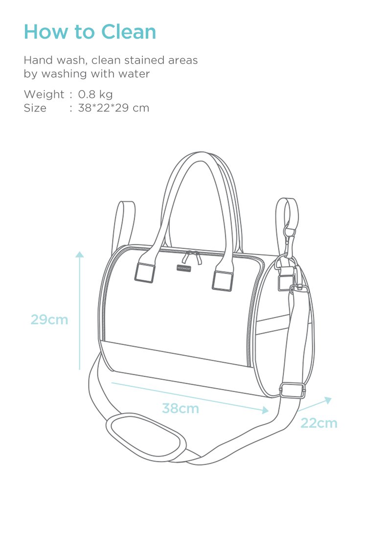 MOOIMOM Travel Diaper Bag description image