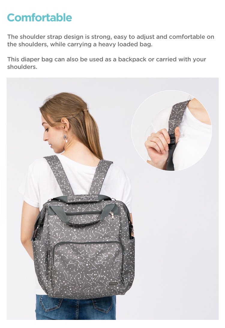 MOOIMOM Fashionable Diaper Bag description image