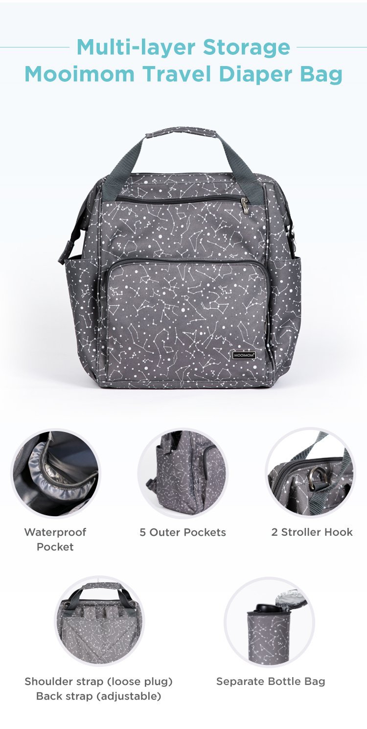 MOOIMOM Fashionable Diaper Bag description image