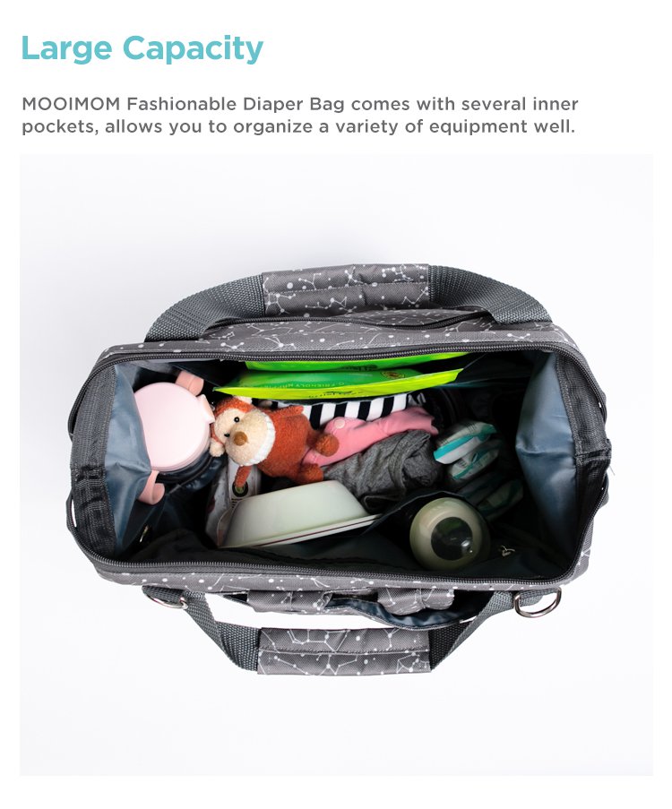 MOOIMOM Fashionable Diaper Bag description image