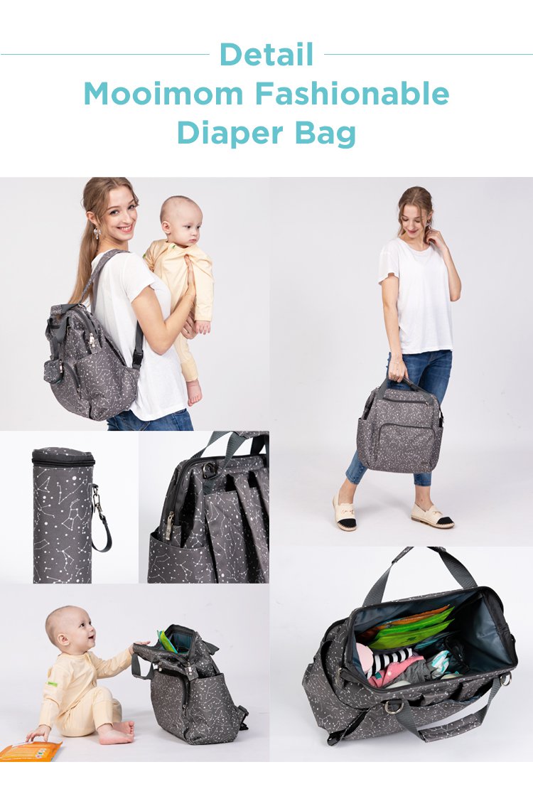 MOOIMOM Fashionable Diaper Bag description image
