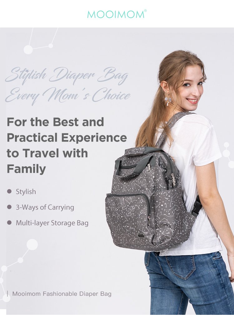 MOOIMOM Fashionable Diaper Bag description image