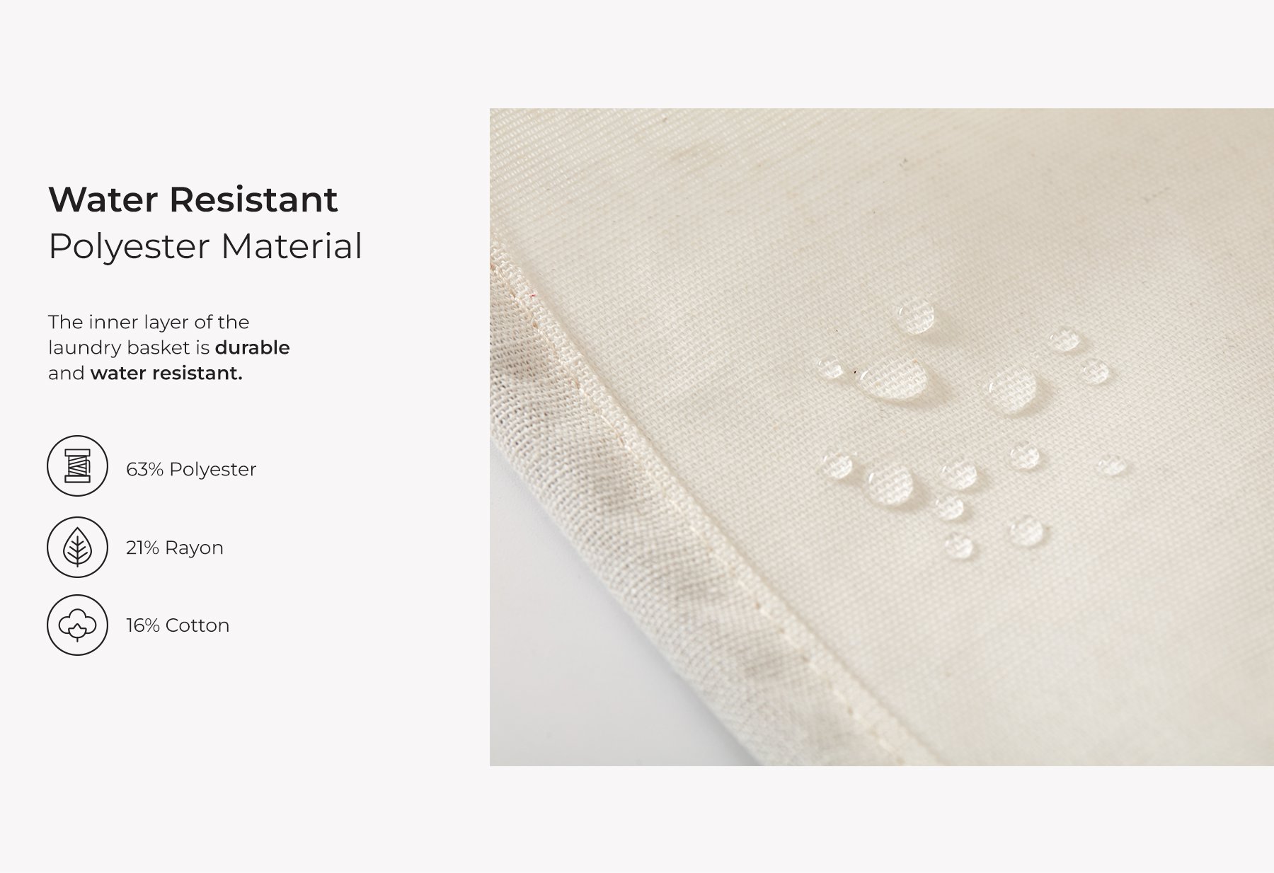 Nero Bianco Laundry Basket description image