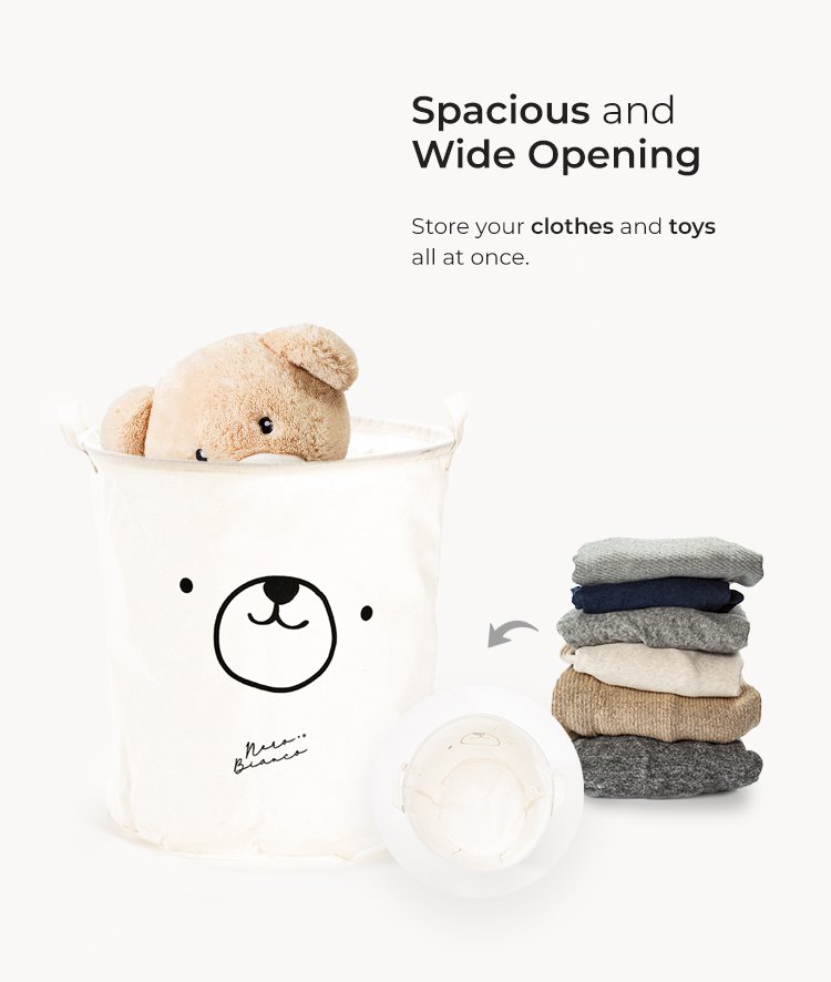 Nero Bianco Laundry Basket description image