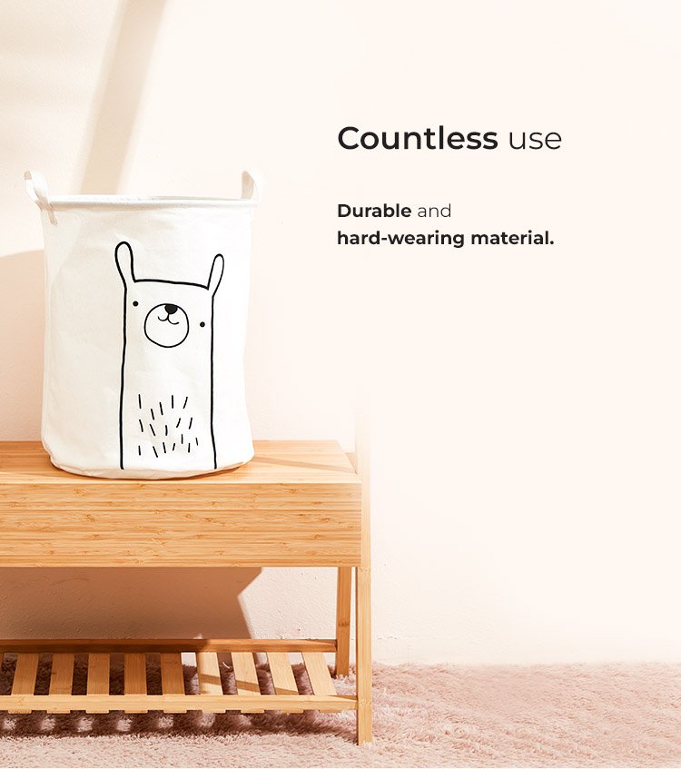 Nero Bianco Laundry Basket description image