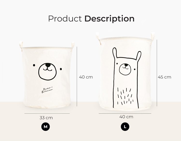 Nero Bianco Laundry Basket description image