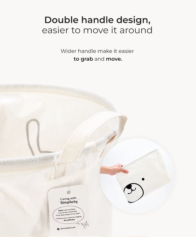 Nero Bianco Laundry Basket description image