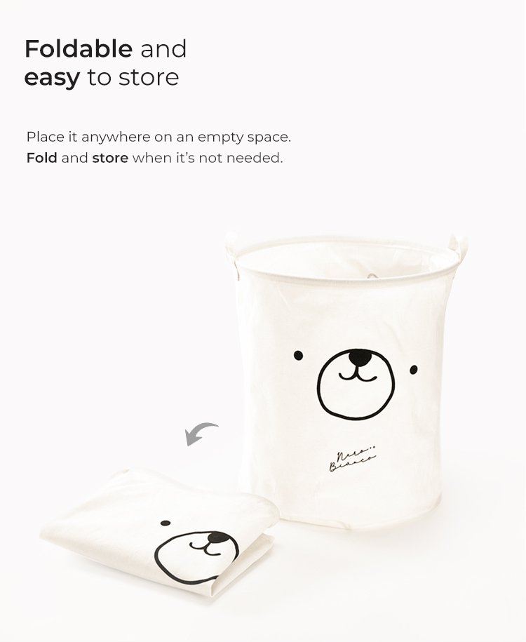 Nero Bianco Laundry Basket description image