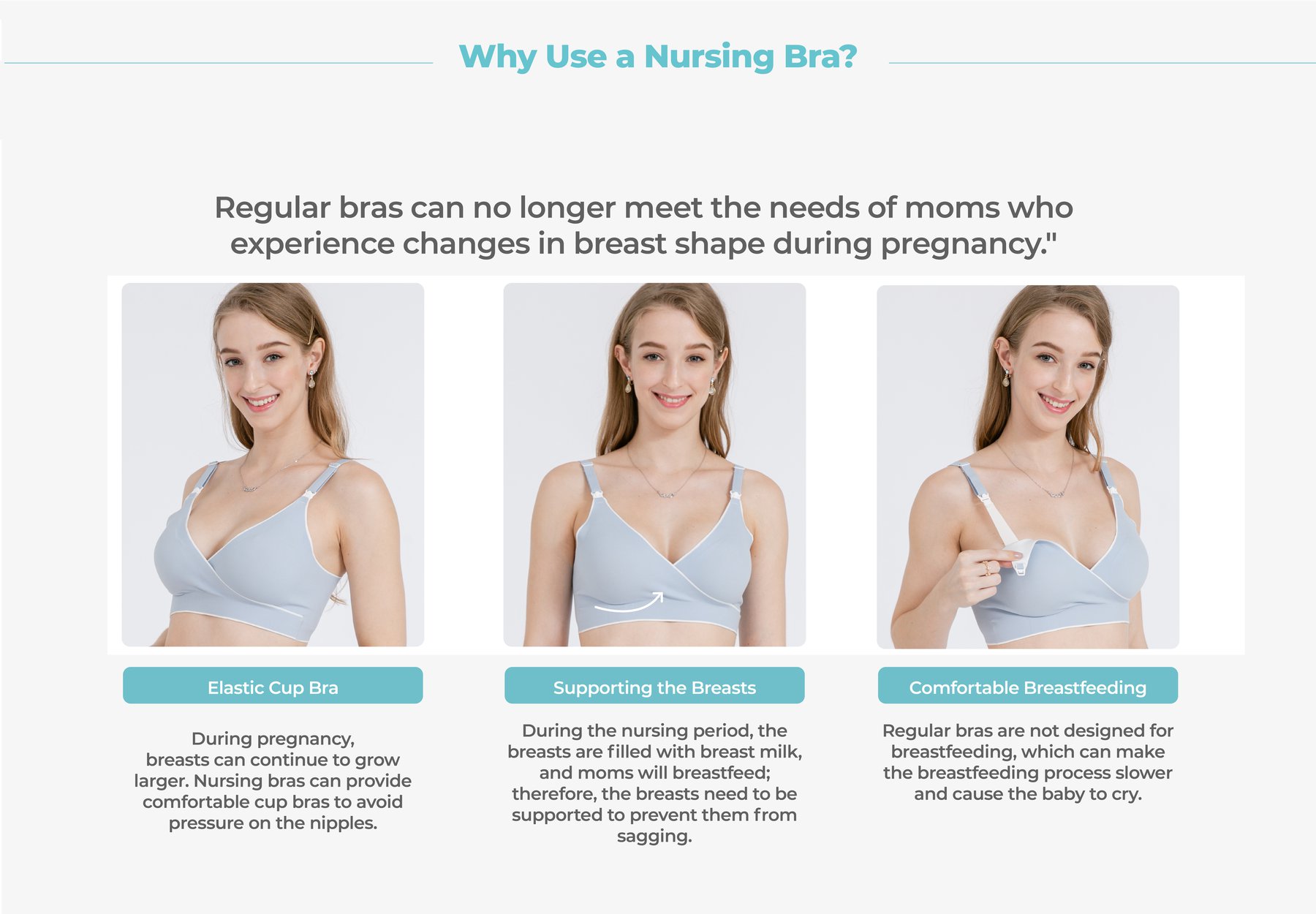 MOOIMOM Comfort Crossover Maternity & Nursing Bra description image