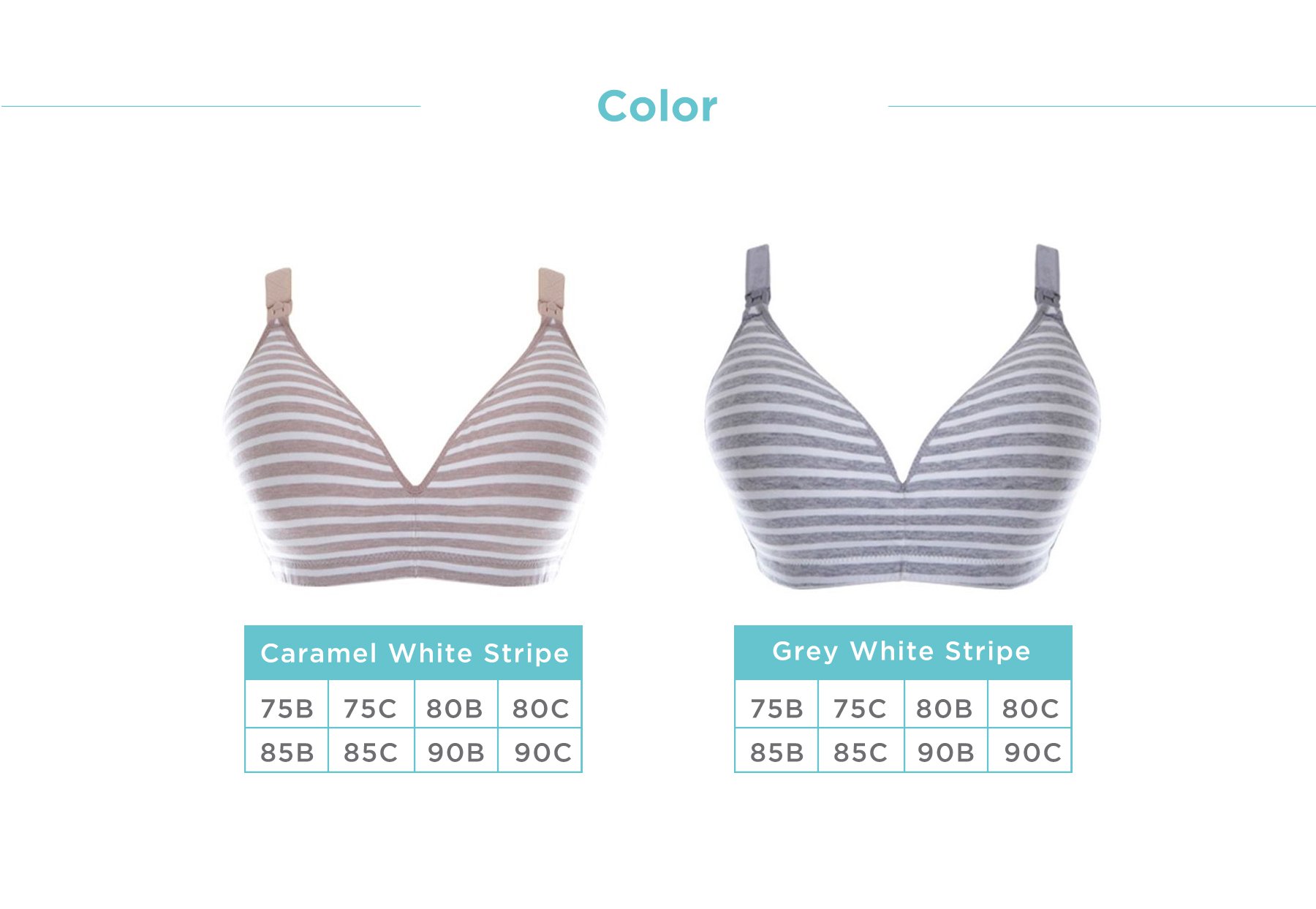 MOOIMOM Stripe Maternity & Nursing Bra description image