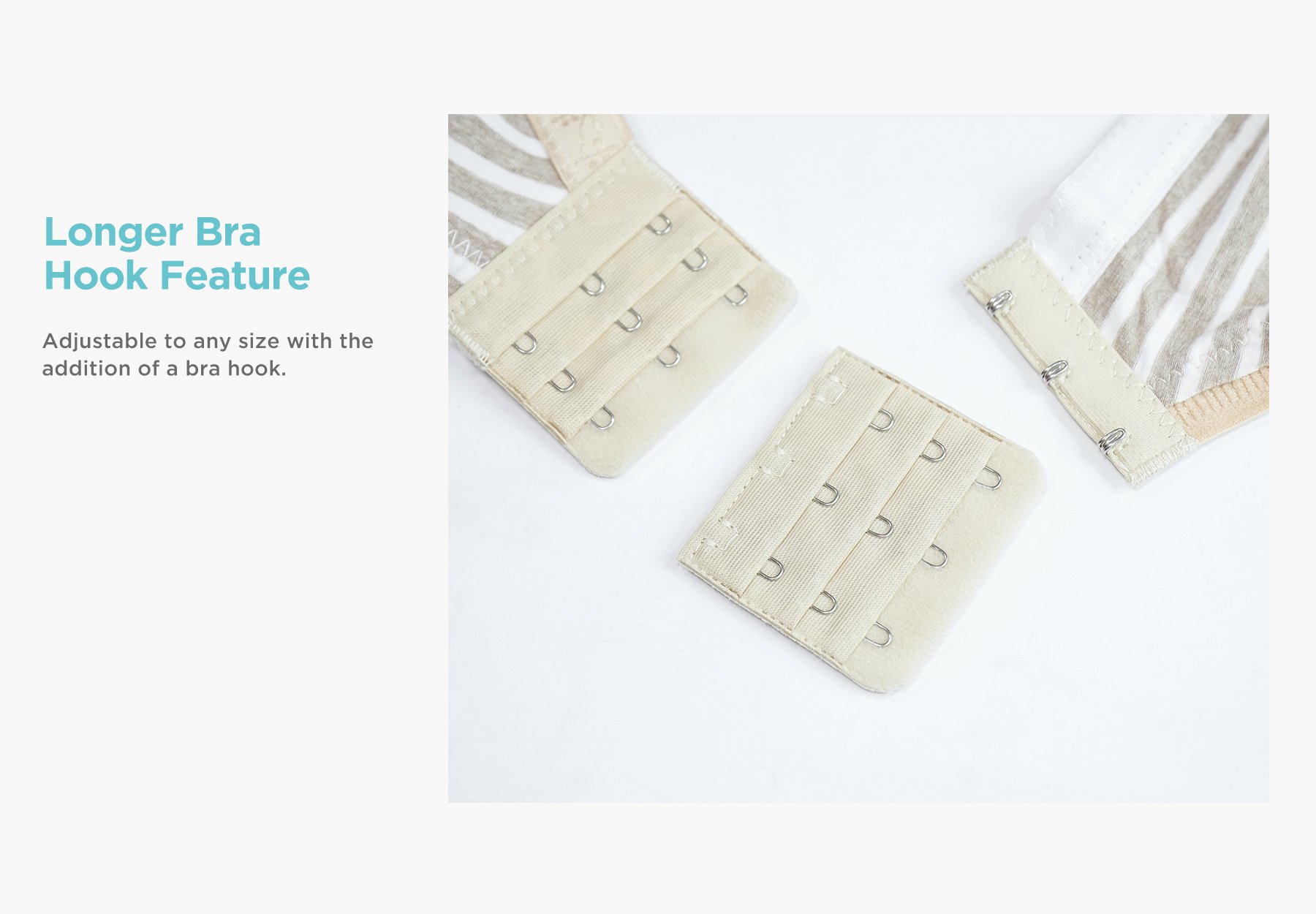MOOIMOM Stripe Maternity & Nursing Bra description image