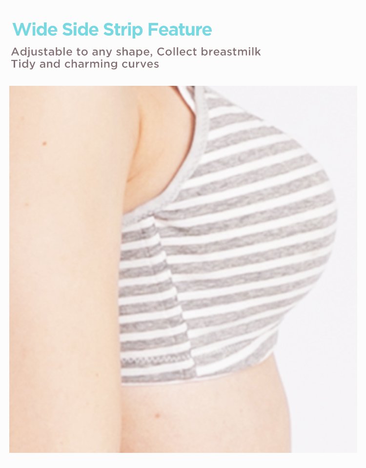 MOOIMOM Stripe Maternity & Nursing Bra description image