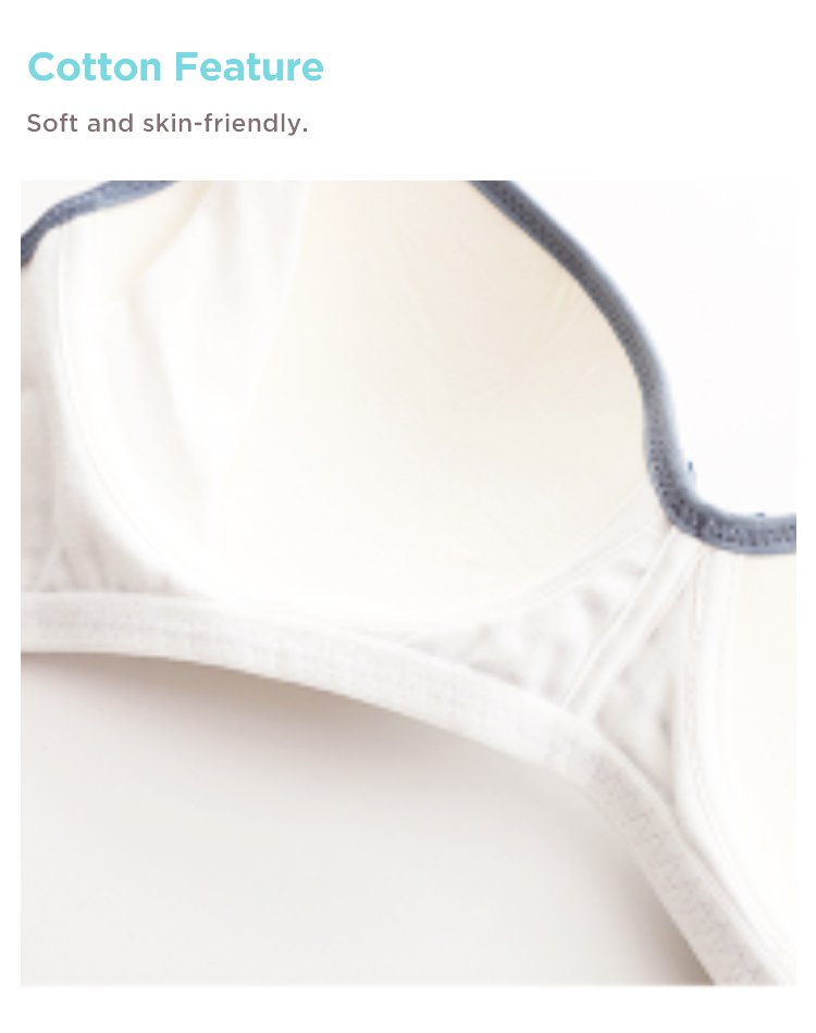MOOIMOM Stripe Maternity & Nursing Bra description image