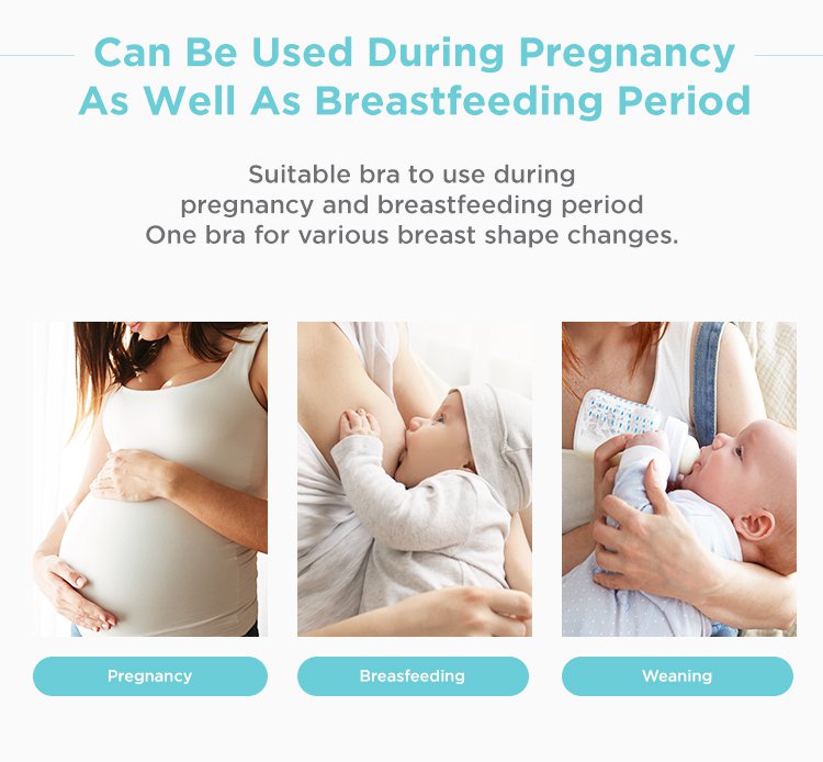MOOIMOM Stripe Maternity & Nursing Bra description image