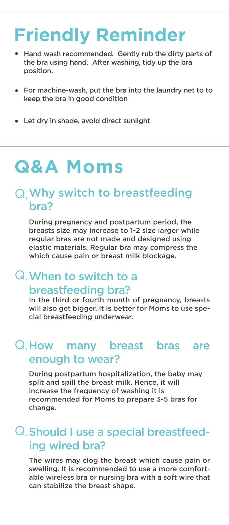 MOOIMOM Stripe Maternity & Nursing Bra description image