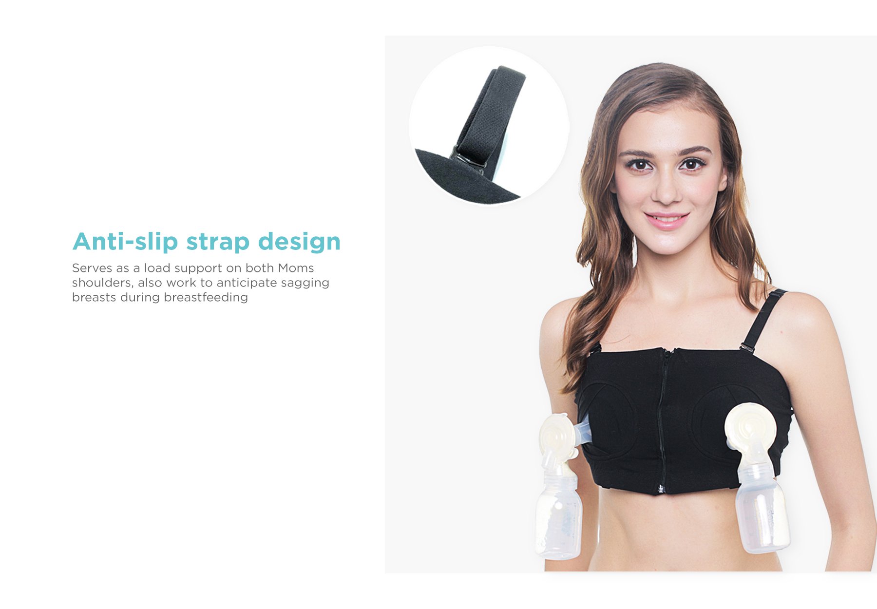 MOOIMOM Hands Free Pumping Bra description image