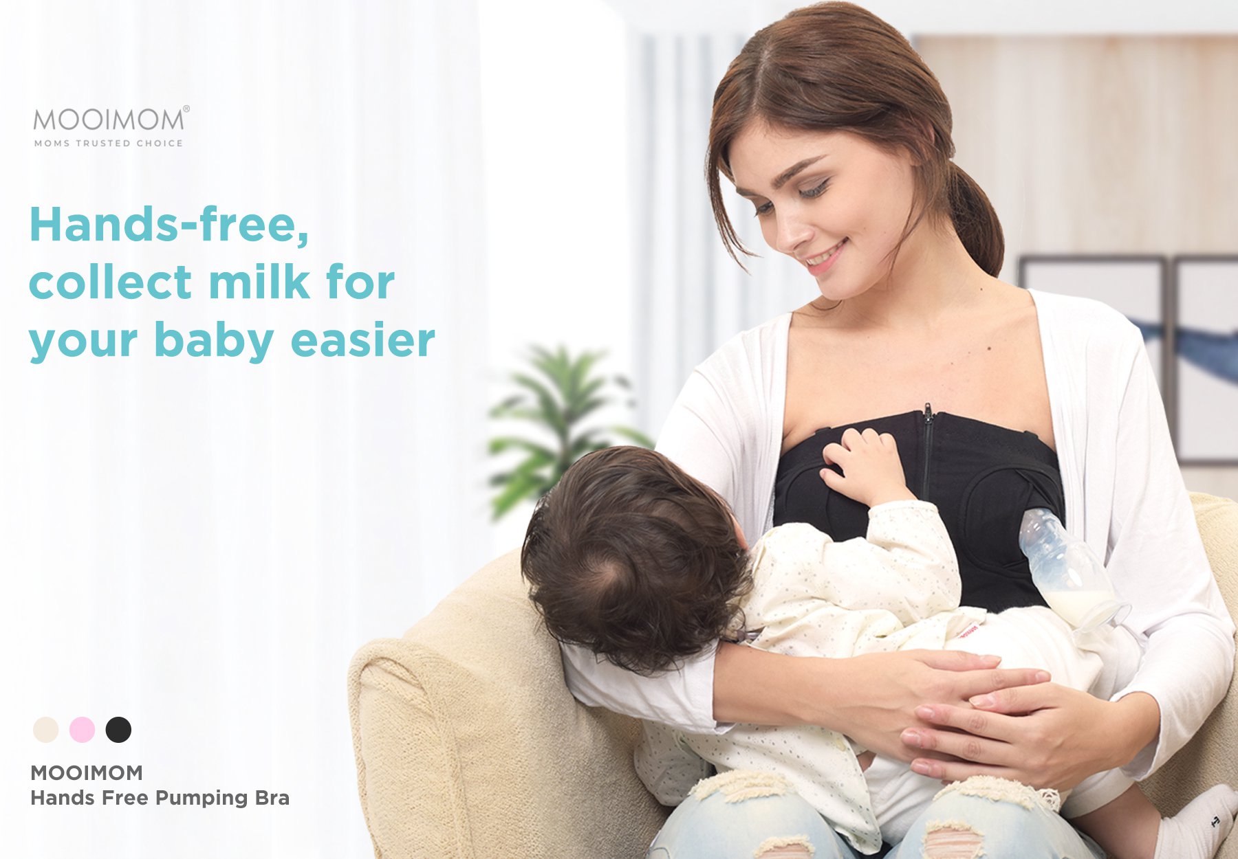 MOOIMOM Hands Free Pumping Bra description image