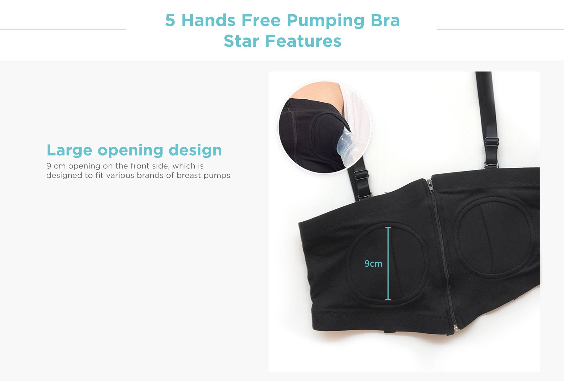 MOOIMOM Hands Free Pumping Bra description image
