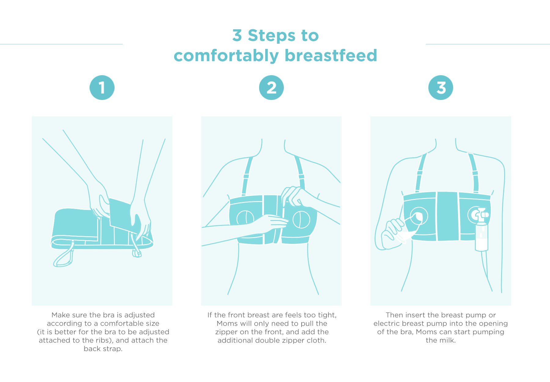 MOOIMOM Hands Free Pumping Bra description image
