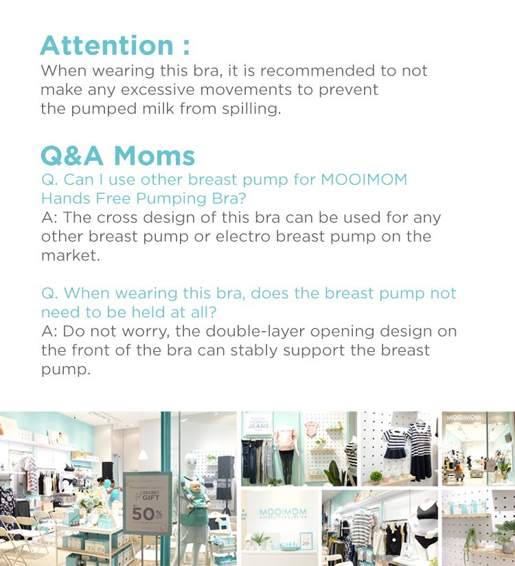 MOOIMOM Hands Free Pumping Bra description image
