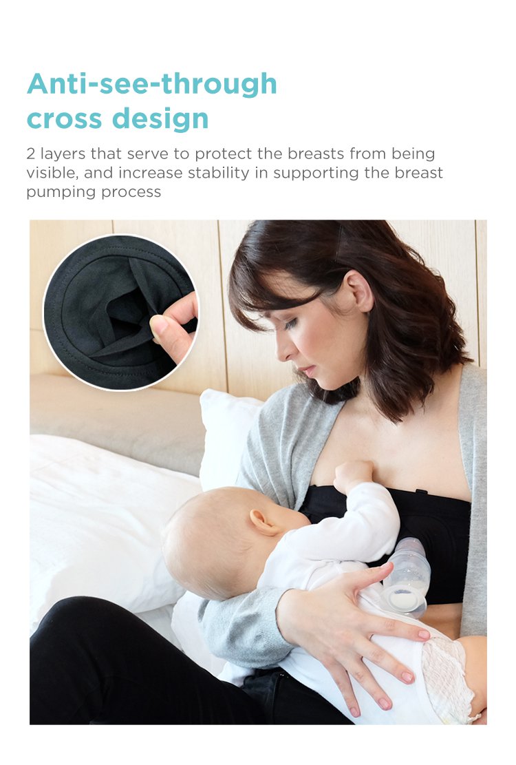 MOOIMOM Hands Free Pumping Bra description image