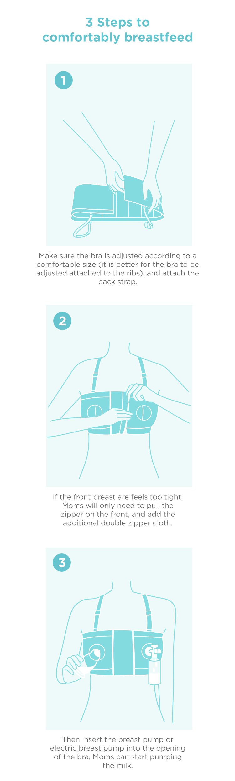 MOOIMOM Hands Free Pumping Bra description image