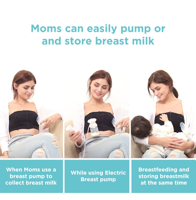 MOOIMOM Hands Free Pumping Bra description image